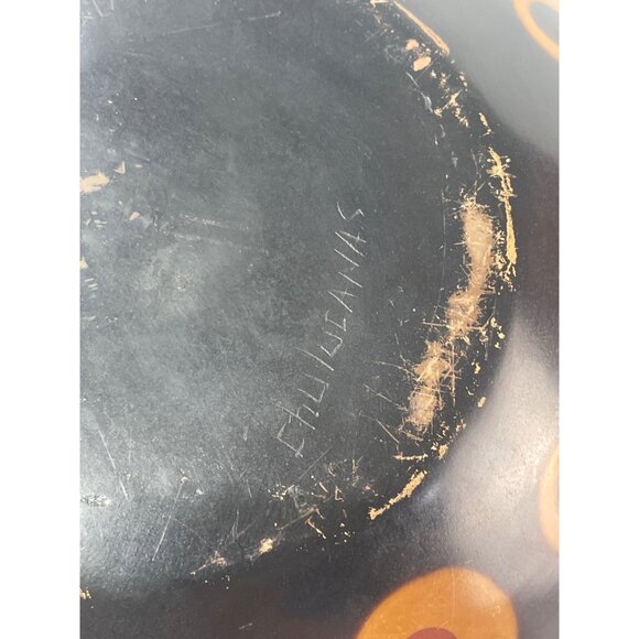 Peruvian Genaro Paz Eastilid Potter Designer Salad Bowl Signed by Artist - Picture 9 of 10